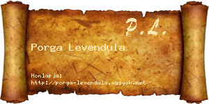 Porga Levendula névjegykártya